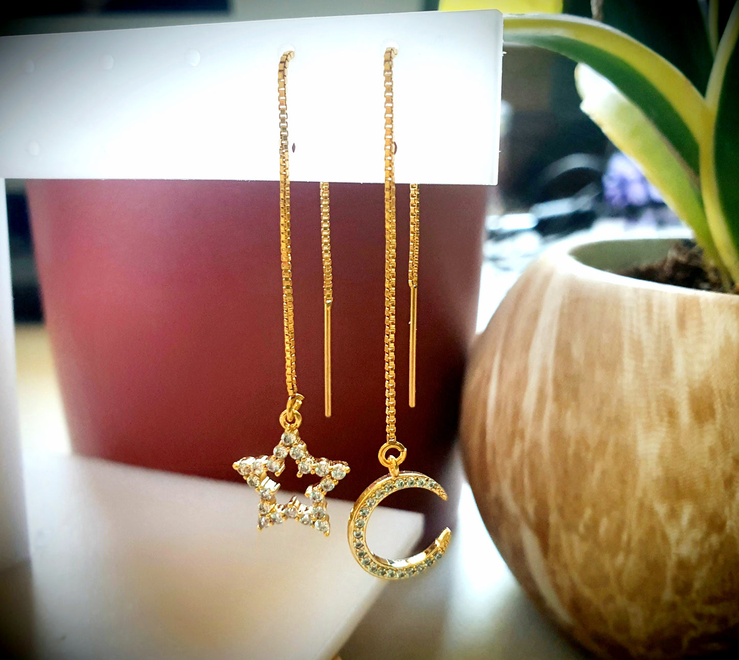 Boucles d'oreilles celestes gold-filled 14k