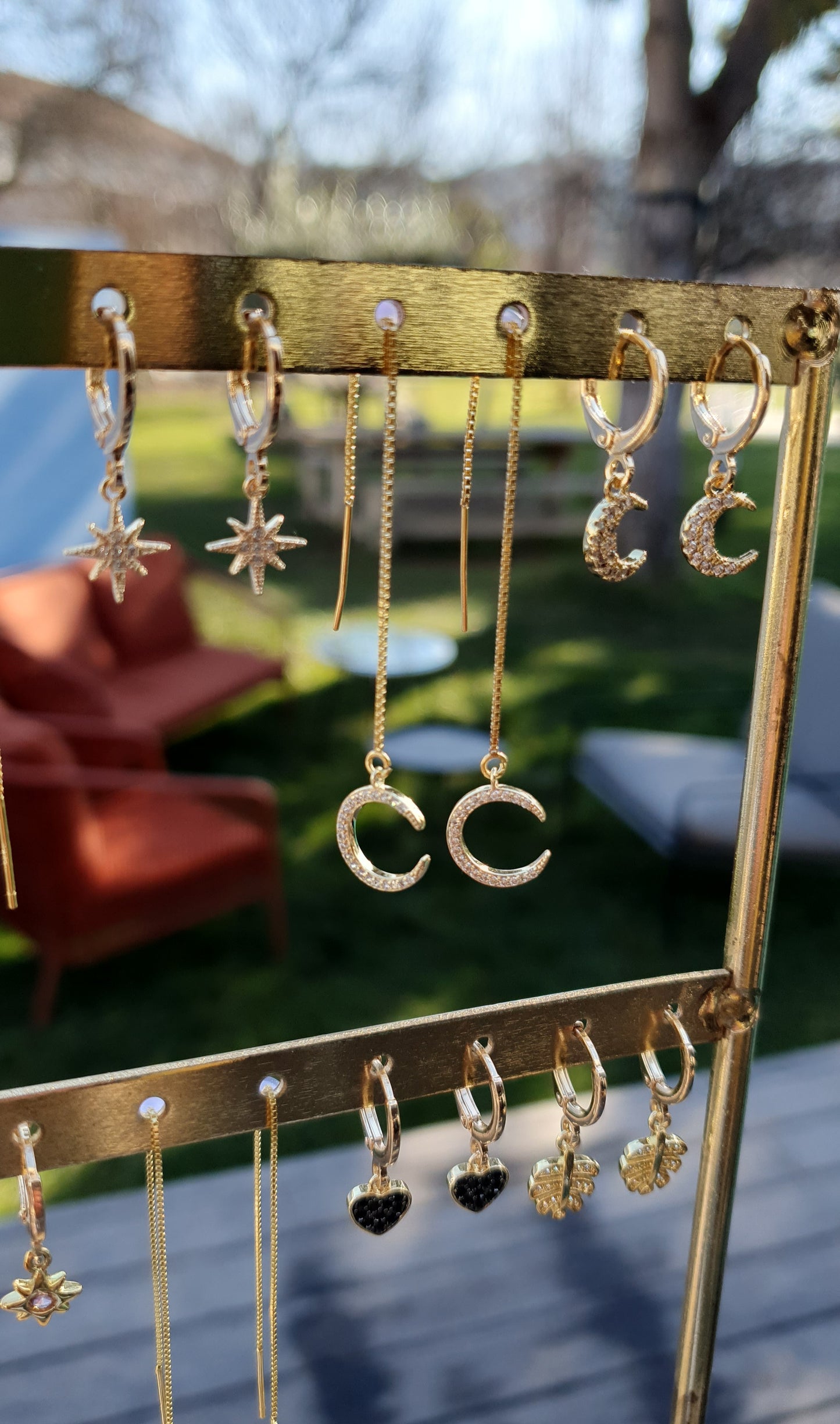 Boucles d'oreilles celestes gold-filled 14k