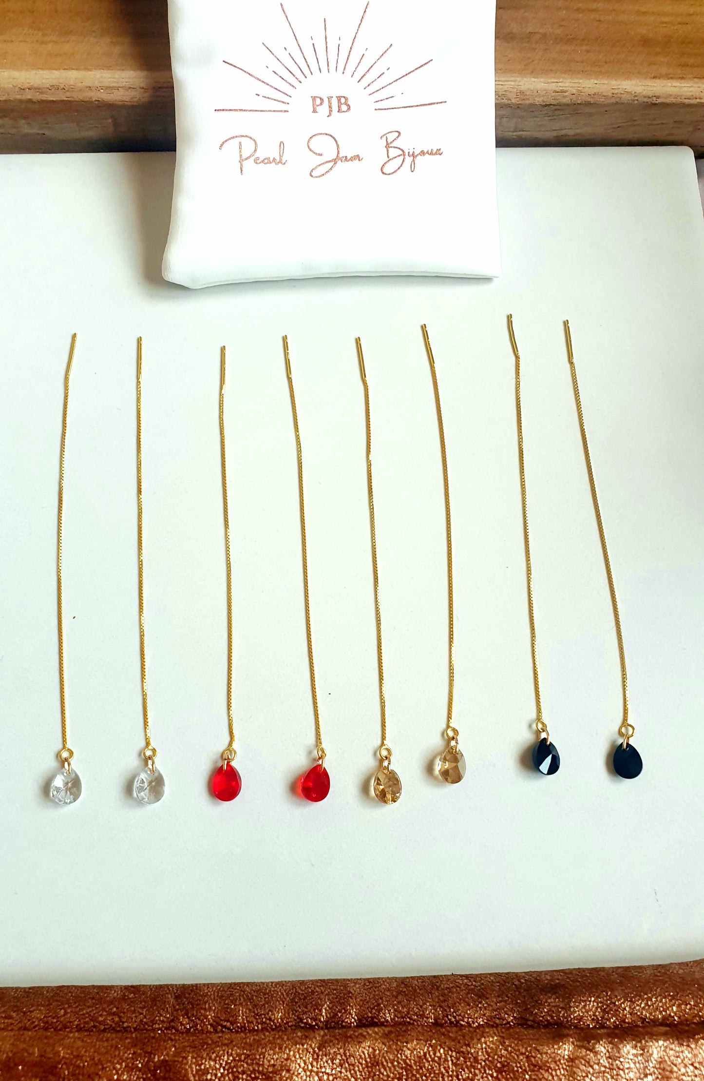 Boucles d'oreilles svarovsky gold-filled 14k
