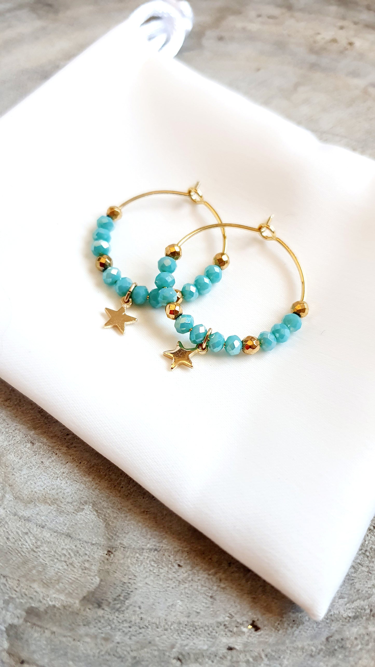 Creoles celestes Turquoise