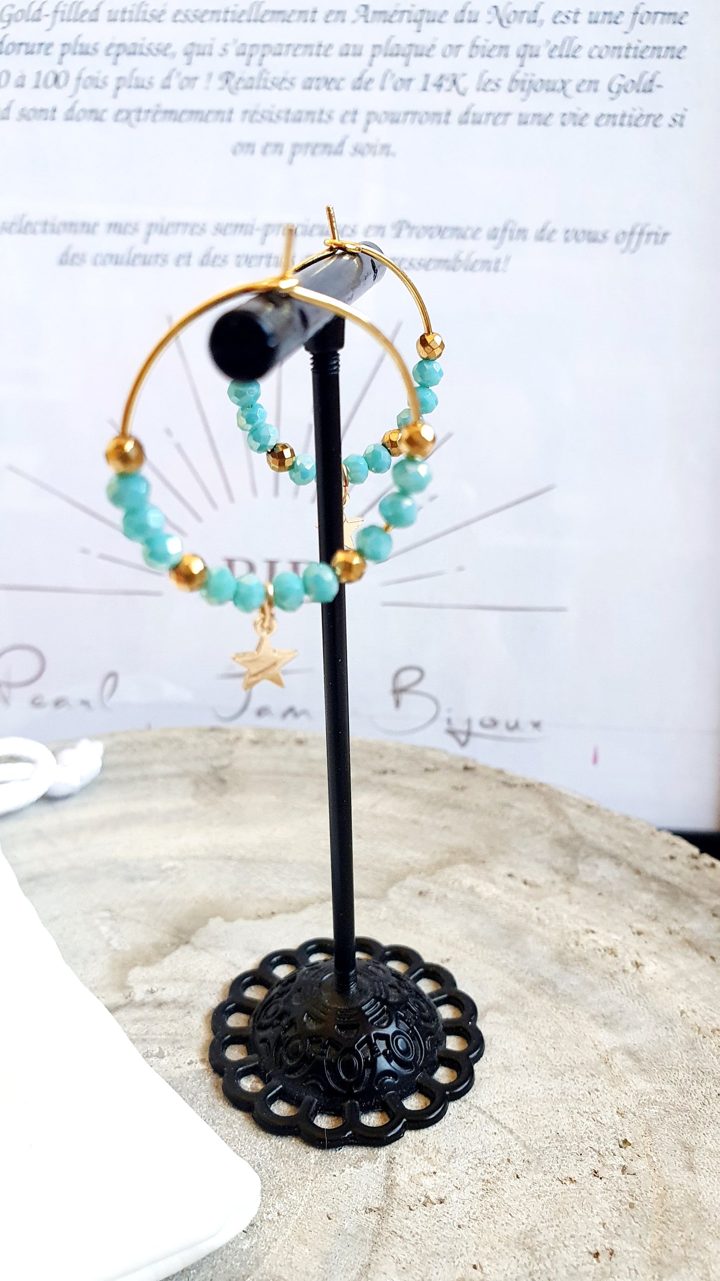 Creoles celestes Turquoise