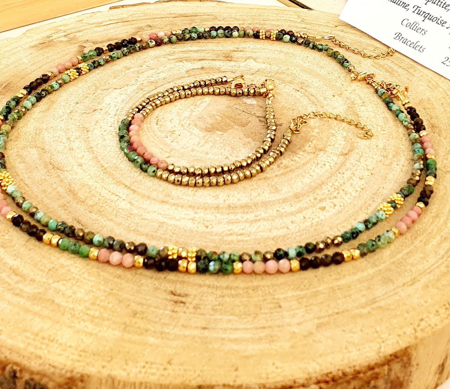 Colliers Pierres Naturelles Emeraude